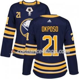 Adidas Maillot de Hockey Buffalo Sabres Kyle Okposo 21 2017-2018 Bleu Marine Authentic - Femme